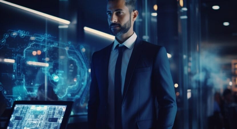 business person futuristic business environment scaled