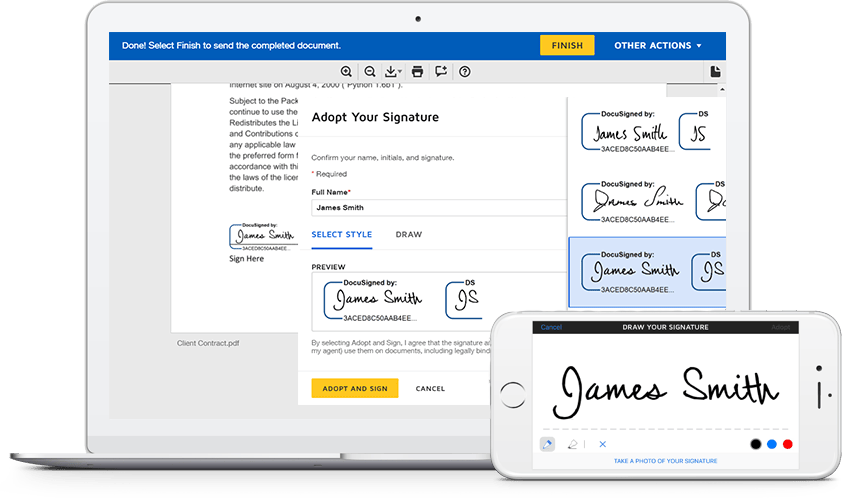 DocuSign integration in SpineLegal