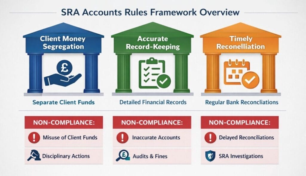 SRA Accounts Rules: Client Money Segregation, Accurate Records, Timely Reconciliation with SpineLegal Software.